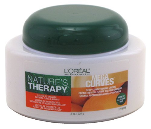 Loreal Natures Therapy Conditioner Mega Curves Deep Creme Jar 8 Ounce (235ml) (2 Pack)
