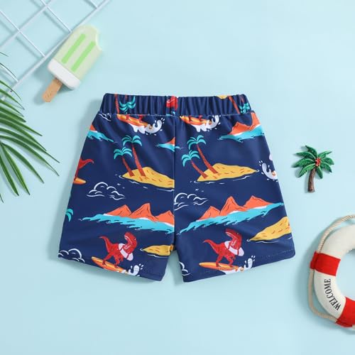 Image of Ohrwurm Baby Boy Swim Trunks Cartoon Print Elastic Waist Swimming Shorts Beach Board Bathing Suit Swimwear