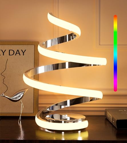 GEPROSMA Lampada Da Comodino A Led Touch Control 44cm - Moderna, Base Magnetica, 3 Colori E 9 Luminosità