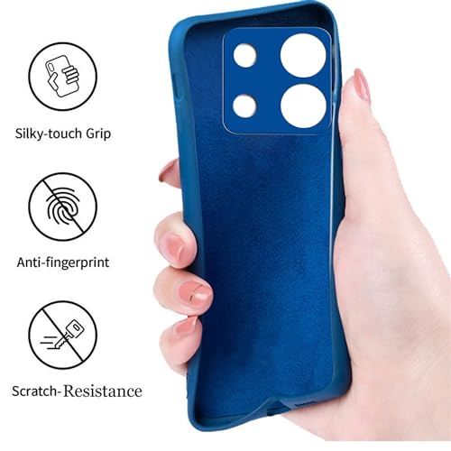 Image of A rtistque Liquid Silicone Back Cover Case for Mi Redmi Note 13 5G Shockproof TPU Soft Flexible with Camera Protection - Blue