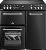 Belling Farmhouse 90E 90cm Electric Range Cooker with Ceramic Hob - Black - A/A Rated