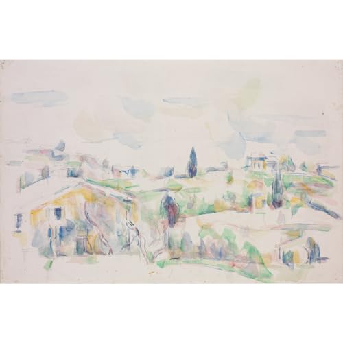Cézanne Paysage en Provence giclée haut de gamme sur papier d'art de 61 x 81 cm