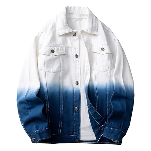 Veste en jean homme coupe ajustée avec dégradé de teinture original pour la mi-saison