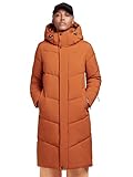 khujo Damen Mantel Steppmantel torino lang Steppjacke warm sportlich mit Kapuze (orange, XL)