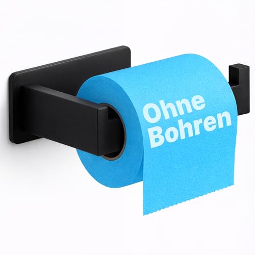 Minismus toilettenpapierhalter, Edelstahl klopapierhalter mit starkem Selbstklebendem Sticker, der bis zu 3 kg hält, bohrfreier klorollenhalter für eine beschädigungsfreie und einfache Installation