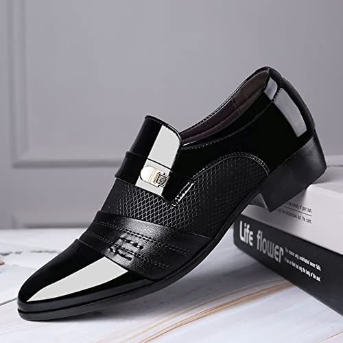 ZHOUYF Dress Shoes for Men Casual Outdoor Pull-on Pointed-Toe Suit Formal Shoes Mens Fashion Wedding Work Oxford Shoes2