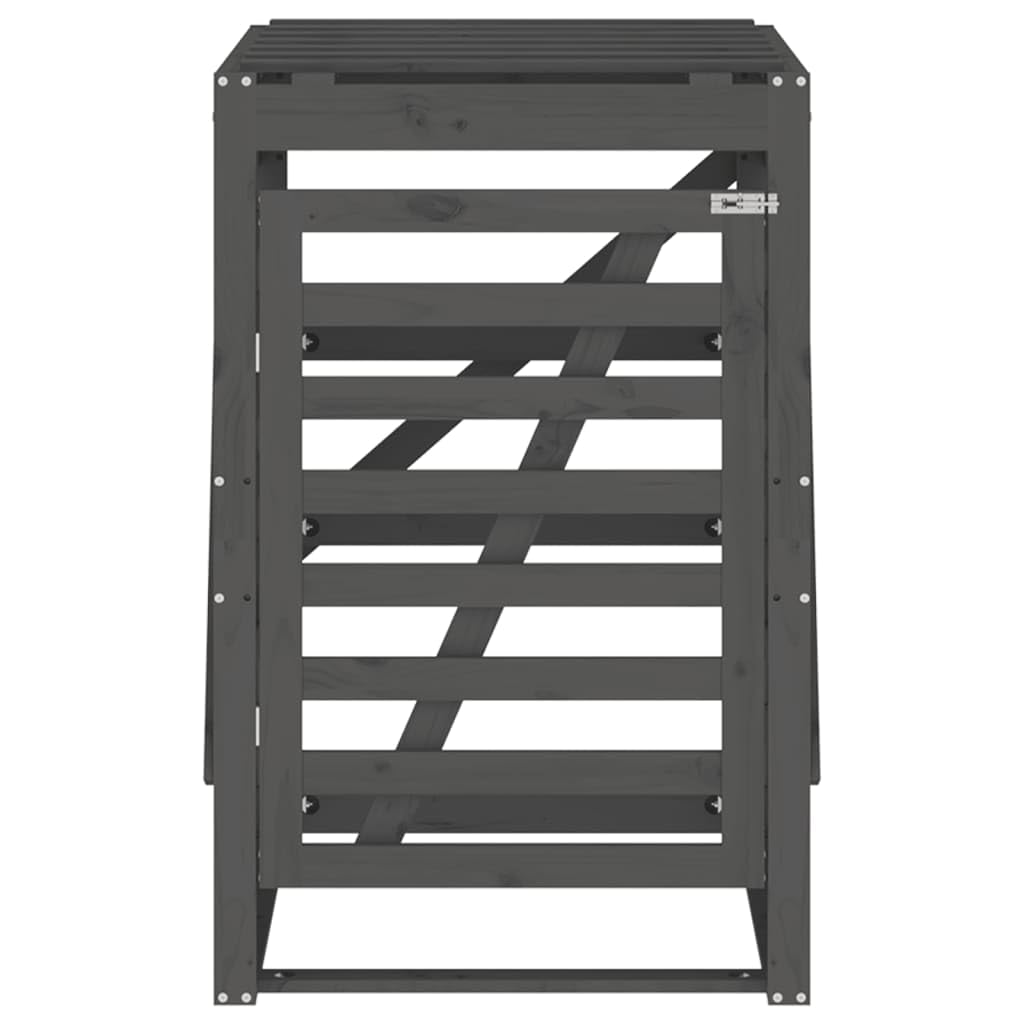 Genérico Cobertizo para Cubos de Basura Madera Pino Gris 84x90x128,5 cm,Casa y jardín,Productos del hogar,Accesorios para contenedores de residuos,Soportes para contenedores de residuos-825102