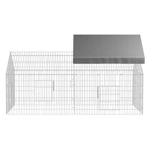 Chicken Run Cover Replacement Waterproof Chicken Cage Tarp Weatherproof Cover for Outdoor Duck Pen