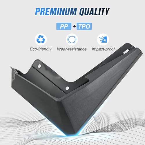 Image of Nilight Mud Flaps Splash Guards for Tesla Cybertruck 2023 2024 2025 2026 | No Drilling Precision Fit Exterior Accessories Heavy-Duty Splash Guards Protection, Front & Rear Set