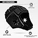 EliteTek Soft Padded Headgear: 7on7 Tournaments, Flag Football, Team Sports, Training, Rugby, Lacrosse, Soccer, FITS Youth & Adult! (Black, Large)