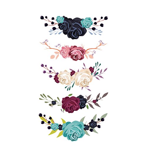 HELYZQ Adesivos de bordado de flores faça-você-mesmo camiseta roupa quente passar a ferro em aplique