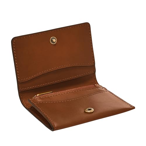 Image of Fossil Men's Westover Leather Slim Minimalist Snap Bifold Wallet, Medium Brown (Model: ML4642210)