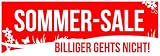 Aufkleber Sommer Sale Billiger gehts nicht 98 x 34 cm mit Blumen für Verkauf - ideal für Modegeschäfte und Boutiquen