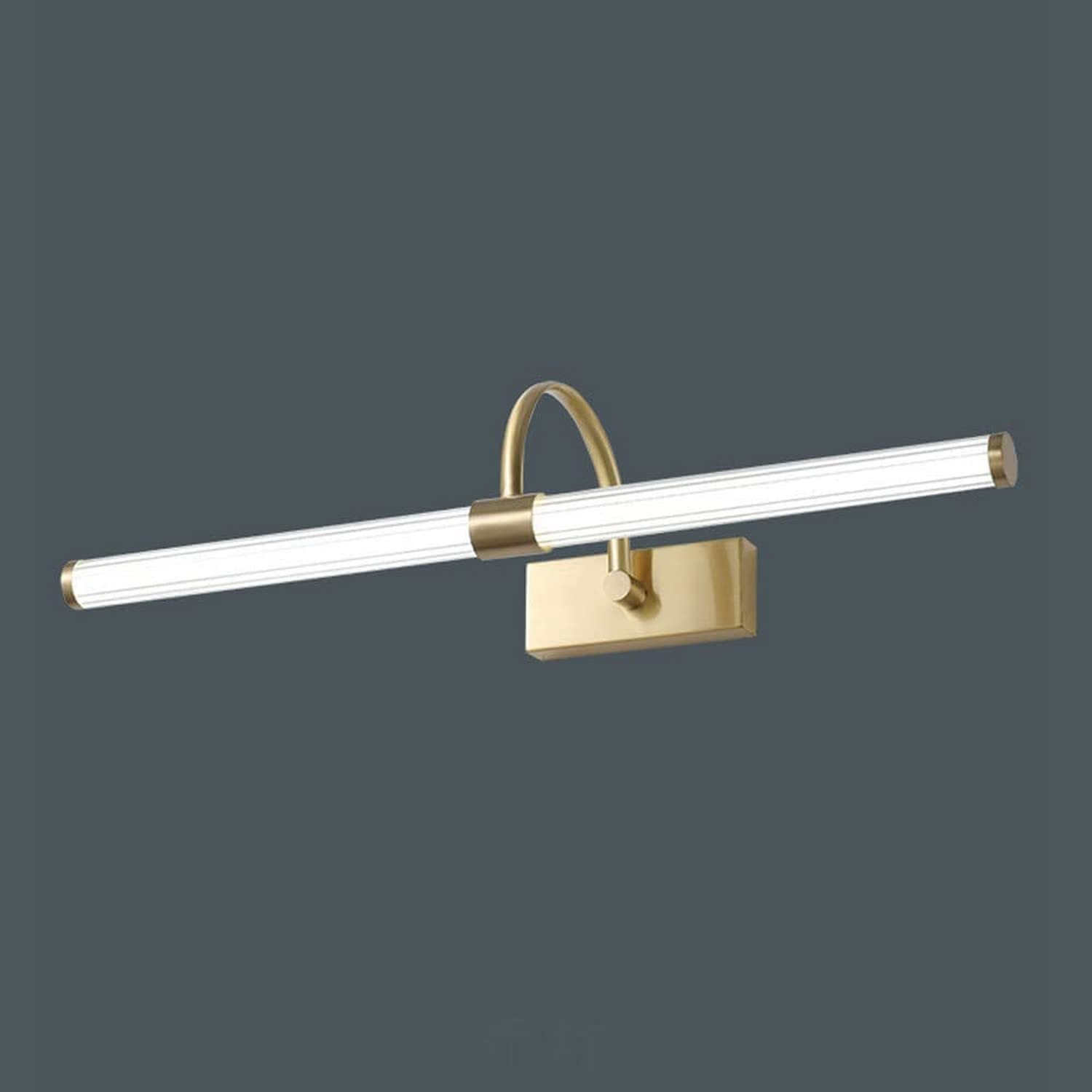 Aplique de pared LED dorado de 45cm para espejo de baño y tocador moderno 8