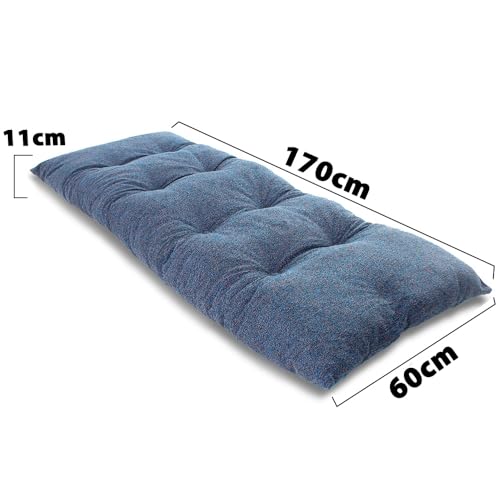 Futon Almofada Dobrável de Espuma Solteiro Jeans