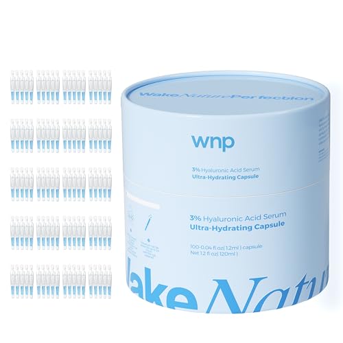 WNP Hyaluronic Acid Serum 3% for Face with 4D Multi-Layer Hydration - Ultra Hydrating Anti-Aging Serum - Moisturizer for Dry & Sensitive Skin - Pre-Makeup Skincare - Single-Use Vials 100PCS