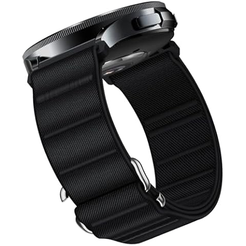 Suitisbest S-Hook Sport Band Compatible with Samsung Galaxy Watch 6 5 4 7 FE Band, Watch 6/4 Classic, Watch 5 Pro, Durable and Adjustable Nylon Loop Strap for Galaxy Active1/Active2 Cover