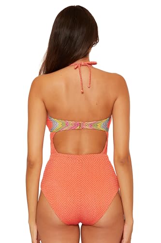 BECCA Women's Summer Sunrise V-Wire One Piece Swimsuit, Adjustable, Bathing Suits3