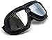 Produktbild SOXON® SG-300 Night · Jet-Brille · Motorrad-Helm Flieger-Brille Retro Roller Scooter Cruiser Oldtimer Vespa Ski-Brille Sport-Brille Vintage Pilot Biker Goggles · BLACK SILVER CLEAR RAINBOW