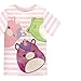 Squishmallows Girls 4 Piece Pajama Set - Tight Fit Soft Short Sleeve Shirt, Shorts & Pants, Kids Sleepwear - Official License Pink Stripe