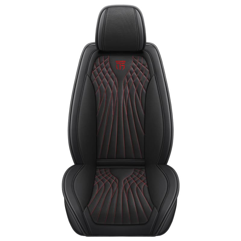 Car Seat Covers for Volvo V60 II Cross Country 2021, Car Seat Covers Full Set, Front & Split Rear Bench for Car, Airbag Compatible,Black red