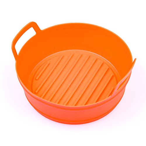 Sufys Silicone Air Fryer Liner/Basket – Large Easy Grip Handles – Extra Support – Reusable Non-Stick, Heat Resistant Pot Liner – Air Fryer Oven Accessories – Dishwasher Safe – (Fits 3-5 Qt) #TOP6