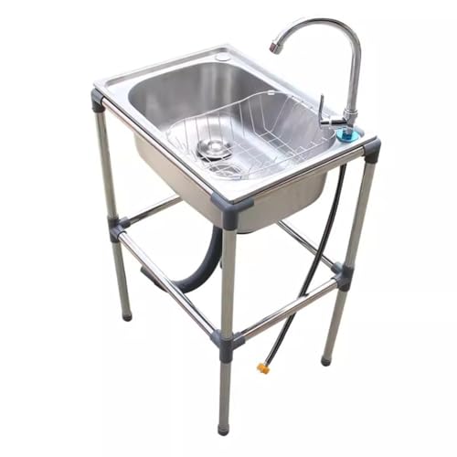 Évier utilitaire autoportant en inox pour éviter les salissures