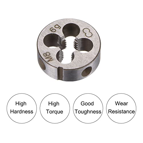 Terraja de roscar M8 con portaterrajas ajustable de 25 mm Uxcell 4