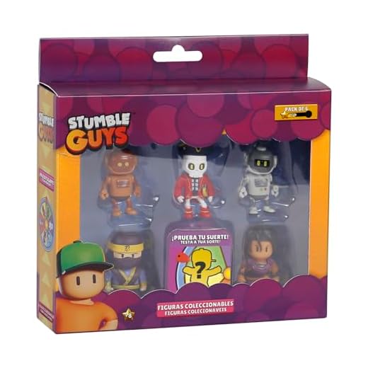 Bizak Stumble Guys Pack de 6 Figuras de acción épicas, Personajes para coleccionar, Licencia Oficial del Videojuego de derribos, Adultos Fans y niños y niñas +8 años (64112260-3)