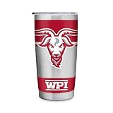 Picture of Rico Industries NCAA Worcester Poly Engineers Standard 20oz Stainless Steel Tumbler with Lid - Great For Coffee, Tea, Water or Cocktails