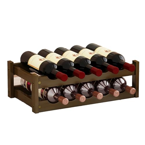 Soporte para 10 Botellas Rústico 2 Niveles para Cocina miniatura 1