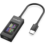 YEREADW USB C Tester Power Meter 4-30V 0-6.5A, Voltage and Current Tester Meter, USB Capacity, Temperature, Working Time Ammeter Voltmeter Power Bank Charger Detector (USB C Tester)