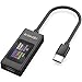YEREADW USB C Tester Power Meter 4-30V 0-6.5A, Voltage and Current Tester Meter, USB Capacity, Temperature, Working Time Ammeter Voltmeter Power Bank Charger Detector