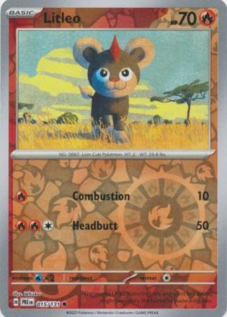 Amazon.com: Pokemon - Litleo 015/131 Prismatic Evolutions