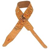 Levy's Leathers MS26COP-004 2 1/2" Suede Guitar Strap with Printed Design and Suede Backing. Adjustable from 43" to 56"