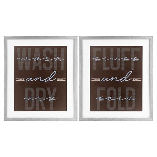 Laundry Words in Brown cadre Stupell Industries sous verre Marcus Prime