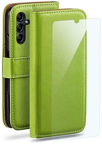 Protection Samsung Galaxy A14 verte en cuir synthétique pour vos sorties et voyages