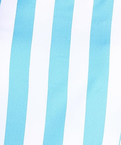 Image of POPWINGS Women Casual Blue & White Stripe Long Belt Dress Dress | Stylish Dress | Trendy Dress