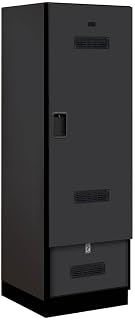 Salsbury Industries Designer Gear Wood Locker, 24-Inch, Black