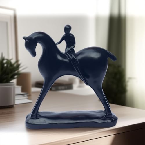 Golden Horse Showpiece Statue for Home Decor 9 Inch Resin Horse Figurine | Vastu Feng Shui Horse Statue for Office Desk Living Room Career Wealth Prosperity Gift — photo — 8 of 9