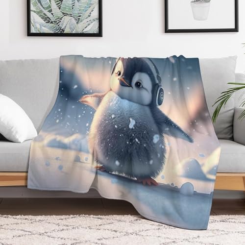 Couverture pingouin chaude lavable en machine pour enfants et adultes - 3