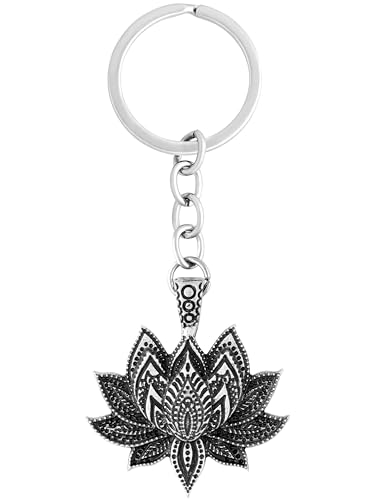 HAQUIL Lotus Flower Keychain, Cute Key Chains, Key Chain Charm,