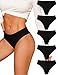 Briyat Damen Unterhosen Niedrige Taille Hipster UnterwäSche Atmungsaktiv Weiche Elastische Slips 5er Pack