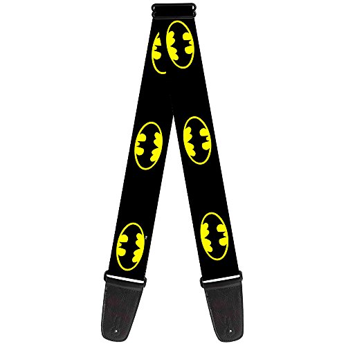 Buckle-down Sangle de guitare 34-60″ Batman Shield Black/Yellow - Les Beatles, Paul McCartney, John Lennon, RIngo Starr, George Harrison Buckle-down Sangle de guitare 34-60" Batman Shield Black/Yellow