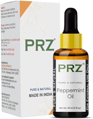 PRZ Combo of Pumpkin Seed Carrier Oil & Peppermint Oil - Pure Natural & Therapeutic Grade Oil for Aromatherapy, Skin Care & Hair Care, 30 ml