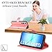Hancda Phone Case for Samsung Galaxy A17 5G / A17 4G Leather Case with Tempered Glass Screen Protector Wallet with Card Holder Flowers Design Magnetic Case Flip Cover for Samsung A17 5G/4G,Rose Gold