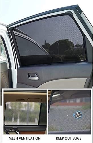Sonnenschutz Auto Auto-Seitenfenster-Sonnenschutz Für V40, F/R, 6-teilig, UV-blockierender Sichtschutz Sonnenblende(D/2Pcs(Rear))