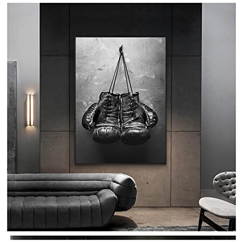 Gants de boxe Vintage Toile Art Prints Home Décoration Affiches 50x70cm