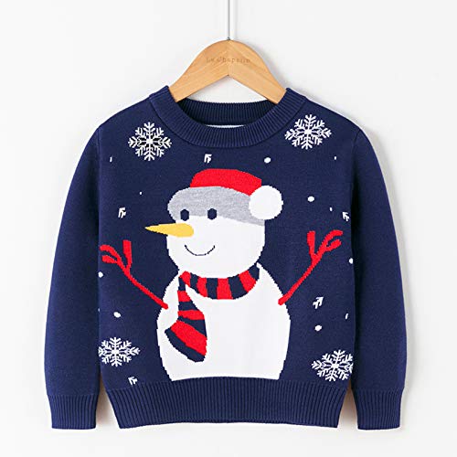 Girls Boys Christmas Sweater Toddler Baby Snowman Long Sleeve Crewneck Pullover Trendy Knitwear Children Sweaters3