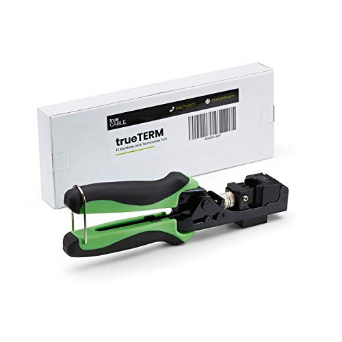 Image of TRUE CABLE 90 Degree RJ45 Keystone Jack Termination Tool, Cat5e /Cat6 /Cat6A UTP Ethernet Cable EZ Termination Punch Down for trueCABLE Unshielded Keystone Jacks